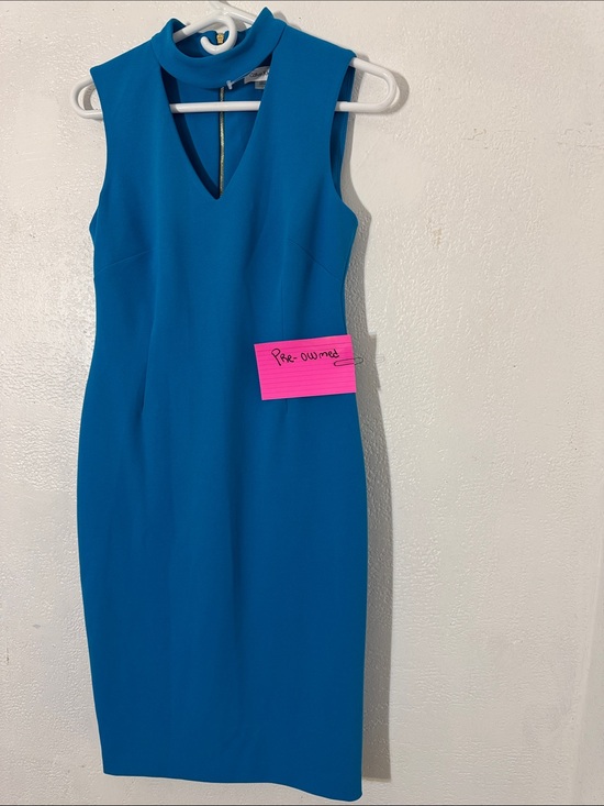 Calvin Klein Dresses & Skirts - Calvin Klein Teal V-Neck Dress size 4 pre-owned